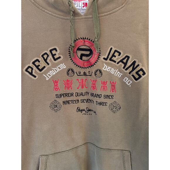 Pepe Jeans Men’s Vintage Embroidered Logo Baggy Y2K Skater Pullover 4X - Picture 4 of 10